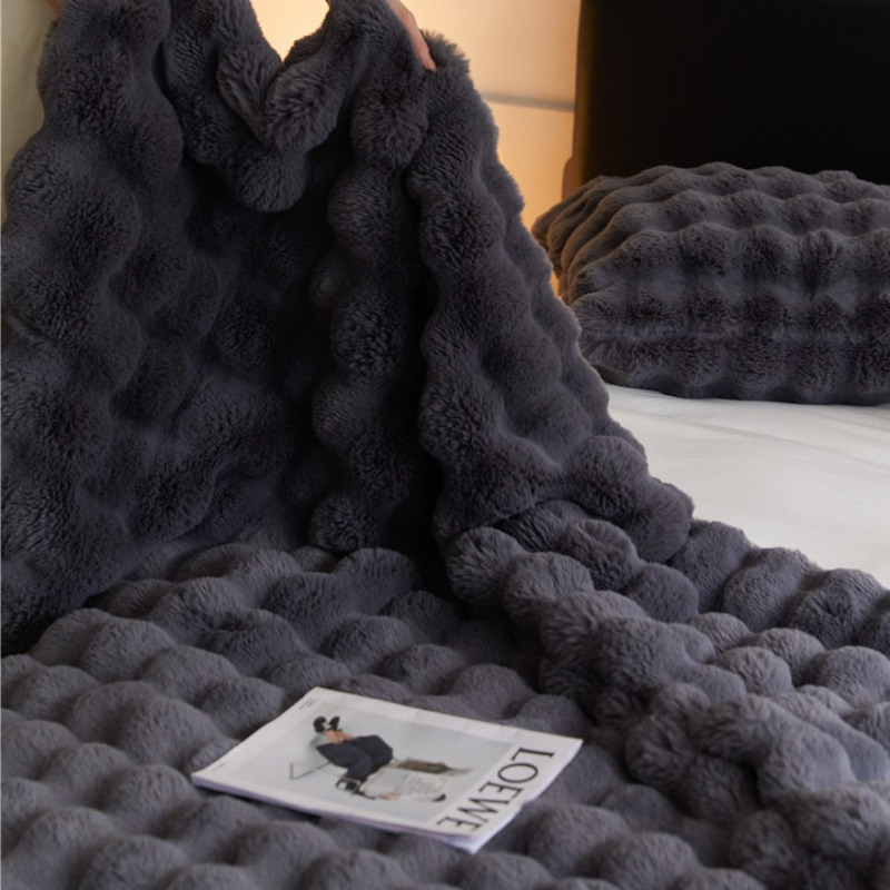 Raschel pléd, 100% poliészter, Tél, 300-500 g, Testreszabható, otthon, hálószoba és irodai kanapé számára