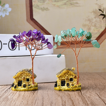 Prirodno kristalno stablo bogatstva — DIY ručna dekoracija za ured, Feng Shui