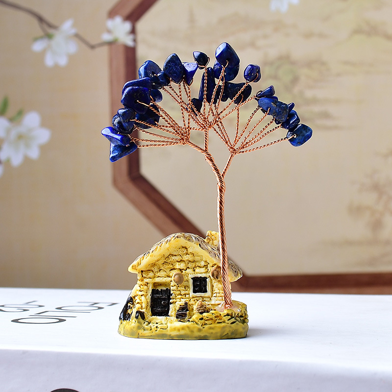 Prirodno kristalno stablo bogatstva — DIY ručna dekoracija za ured, Feng Shui