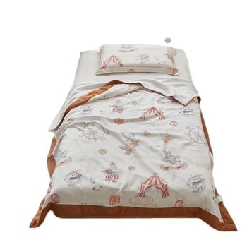 Keturių sluoksnių bambuso pluošto pledas, motinos ir kūdikio klasė, animacinio piešinio raštas, tinkamas visoms metų laikams, svoris 300–499 g