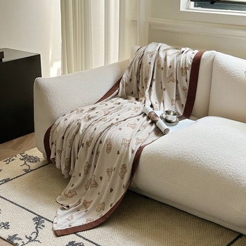 Kétoldalas géz pléd bambusz-pamut keverékből, bambuszrost, hűsítő érzet nyárra, otthoni ágynemű