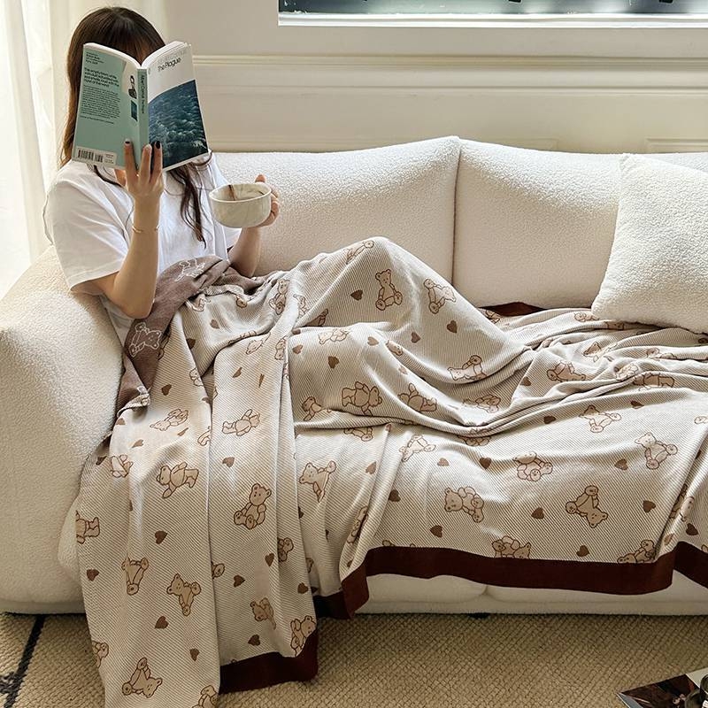 Kétoldalas géz pléd bambusz-pamut keverékből, bambuszrost, hűsítő érzet nyárra, otthoni ágynemű