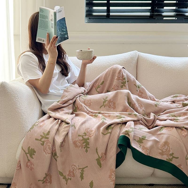 Kétoldalas géz pléd bambusz-pamut keverékből, bambuszrost, hűsítő érzet nyárra, otthoni ágynemű