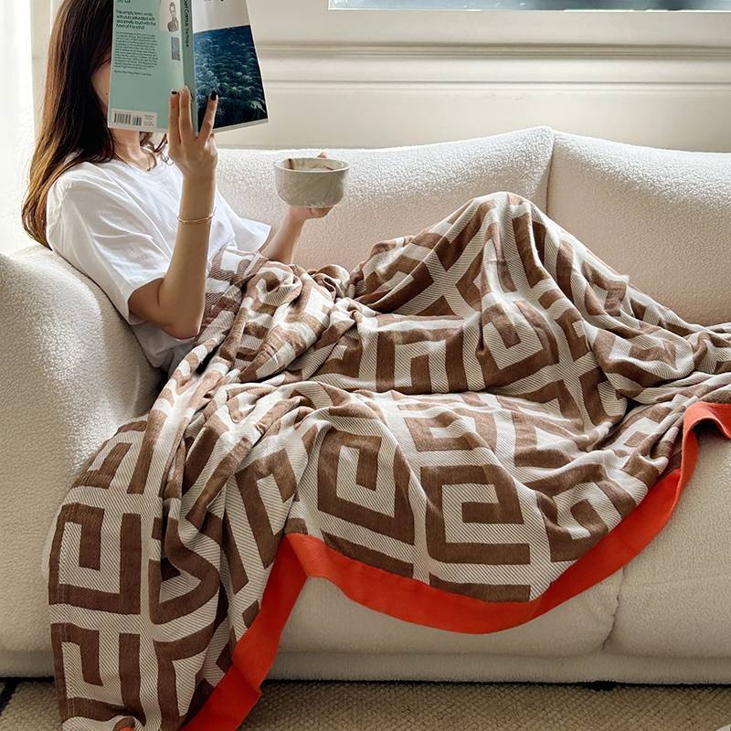 Kétoldalas géz pléd bambusz-pamut keverékből, bambuszrost, hűsítő érzet nyárra, otthoni ágynemű