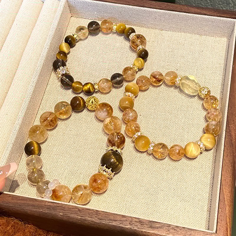 Kézre készített karkötő - Vegyes anyagok, Kézzel készített, Női stílus, Személyiségi trend, Duobao kristály és torony kristály