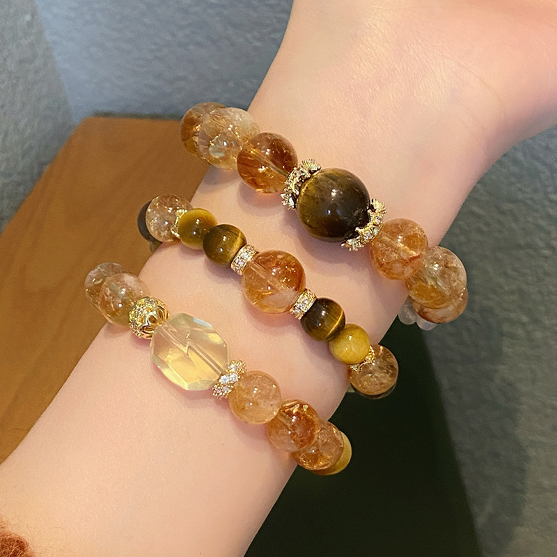 Kézre készített karkötő - Vegyes anyagok, Kézzel készített, Női stílus, Személyiségi trend, Duobao kristály és torony kristály