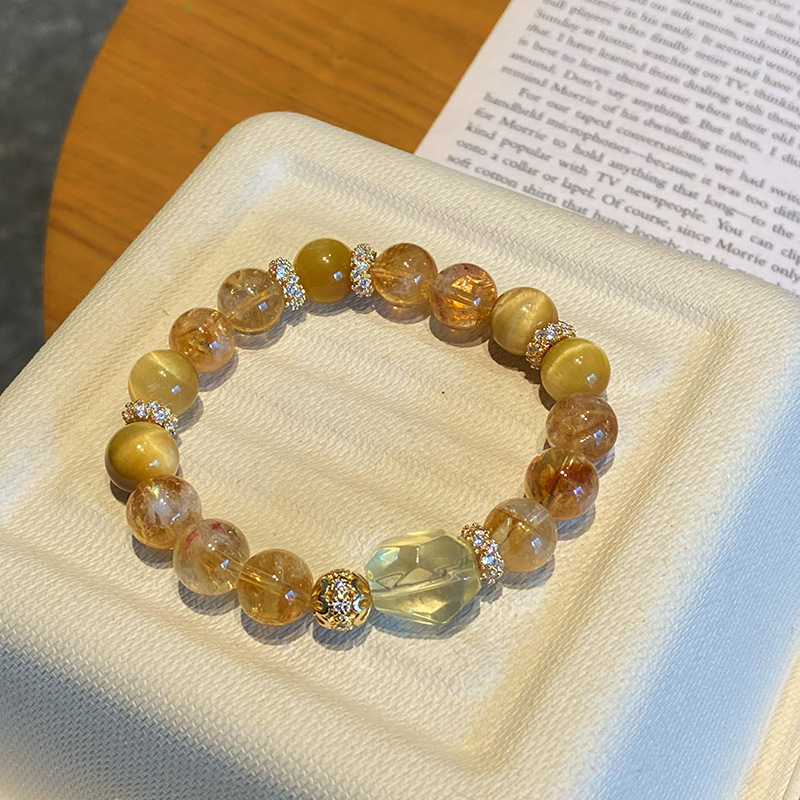 Kézre készített karkötő - Vegyes anyagok, Kézzel készített, Női stílus, Személyiségi trend, Duobao kristály és torony kristály