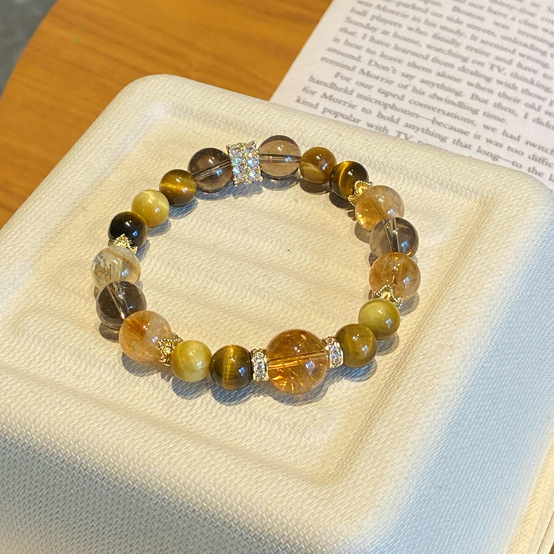 Kézre készített karkötő - Vegyes anyagok, Kézzel készített, Női stílus, Személyiségi trend, Duobao kristály és torony kristály