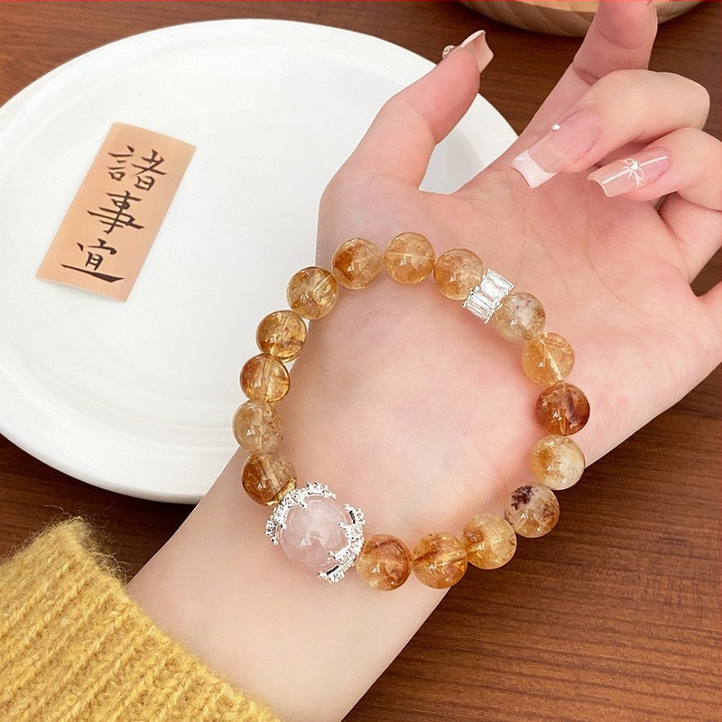 Kézre készített karkötő - Vegyes anyagok, Kézzel készített, Női stílus, Személyiségi trend, Duobao kristály és torony kristály