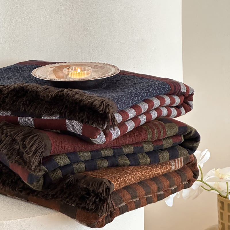 Pamukova deka s resicama za kauč, lagani luksuzni stil, 800–999 g, prikladna za sve sezone