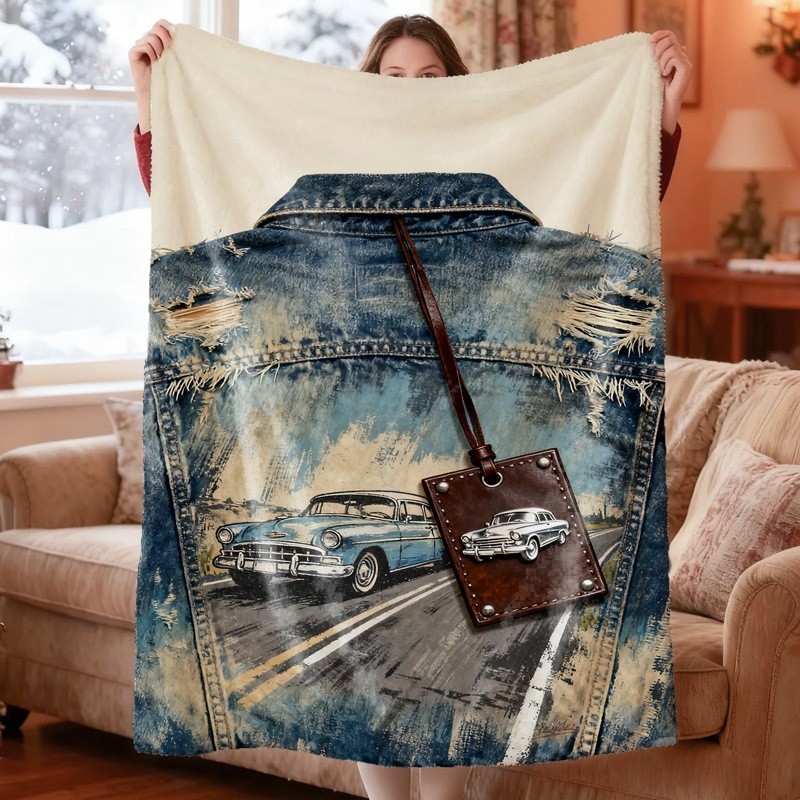 Дигитално принтирана фланелена завивка с мотиви растения и цветя, полиестер, за всички сезони, персонализирана