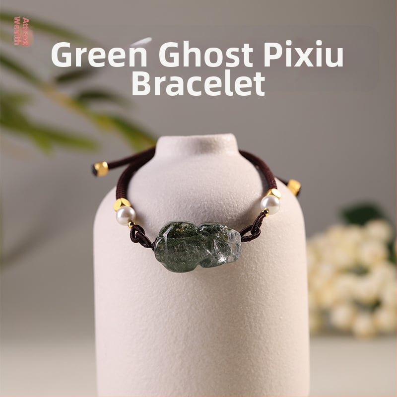 Brățară cu cristal fantomă, șnur elastic, ambalaj individual, lansare vară 2023