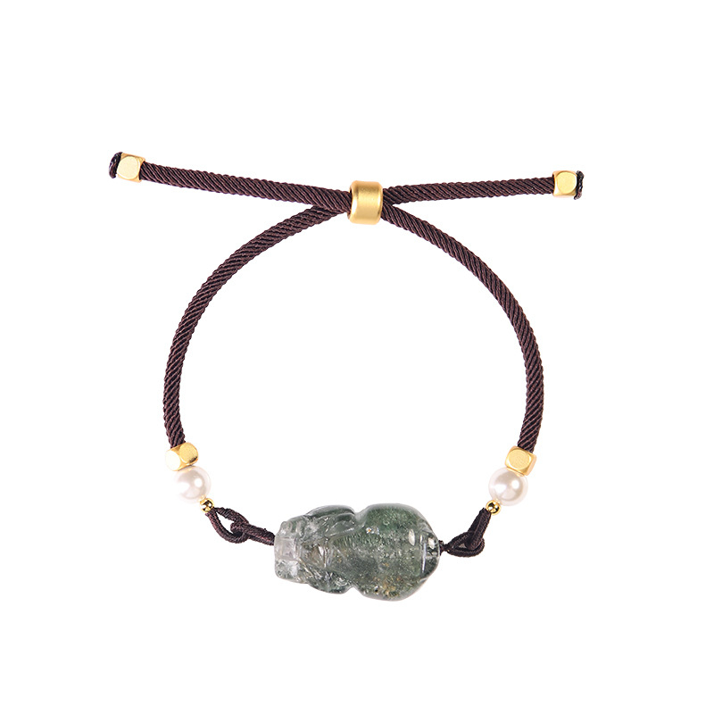 Brățară cu cristal fantomă, șnur elastic, ambalaj individual, lansare vară 2023