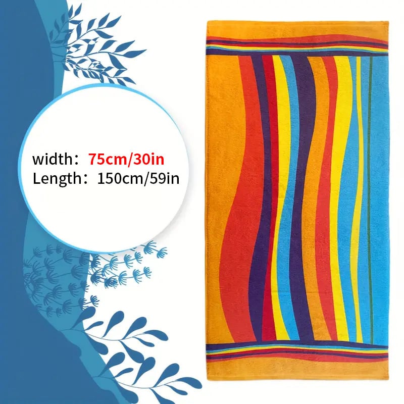 Παιδική πετσέτα μπάνιου/παραλίας από μικροϊνες με εκτύπωση καρτούν, 200–300 γρ, πολυεστέρας, 16‑νήματα, ραμμένη με απλή ύφανση