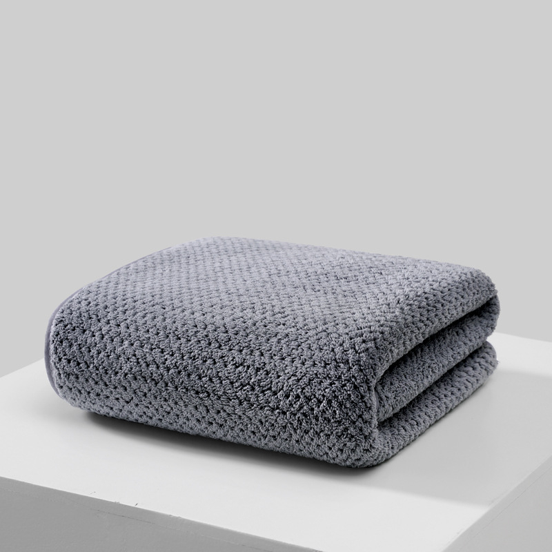 Πετσέτα μπάνιου από φλις κοράλλι, μοτίβο ανανά, 400–500 γρ, νήμα 150D, ραφή με jacquard.