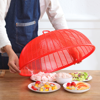 Ümmargune plastikust köögiviljakile – polüpropüleen, putuka- ja tolmukaitse, söögilaua ja köögi jaoks