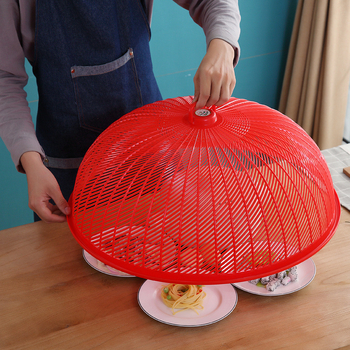 Ümmargune plastikust köögiviljakile – polüpropüleen, putuka- ja tolmukaitse, söögilaua ja köögi jaoks