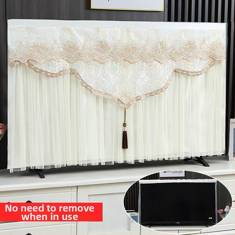 Калъф за прах за телевизор, монтиран на стена, лек лукс, полиестер