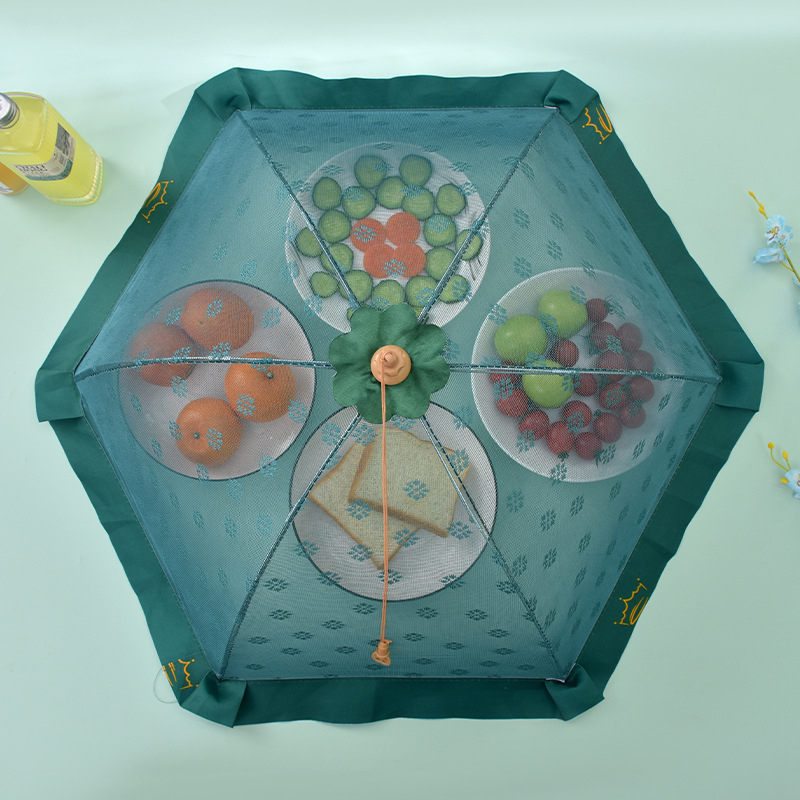 Saliekams tīkla ēdiena pārklājums, ēdienam un dārzeņiem, aizsardzība pret mušām un putekļiem