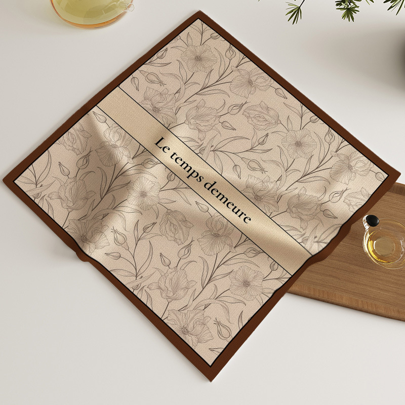 Памучно-ленено покривало за прах за уреди — квадратно покривало за микровълнова печка и покривало за чаена тава, скандинавски стил