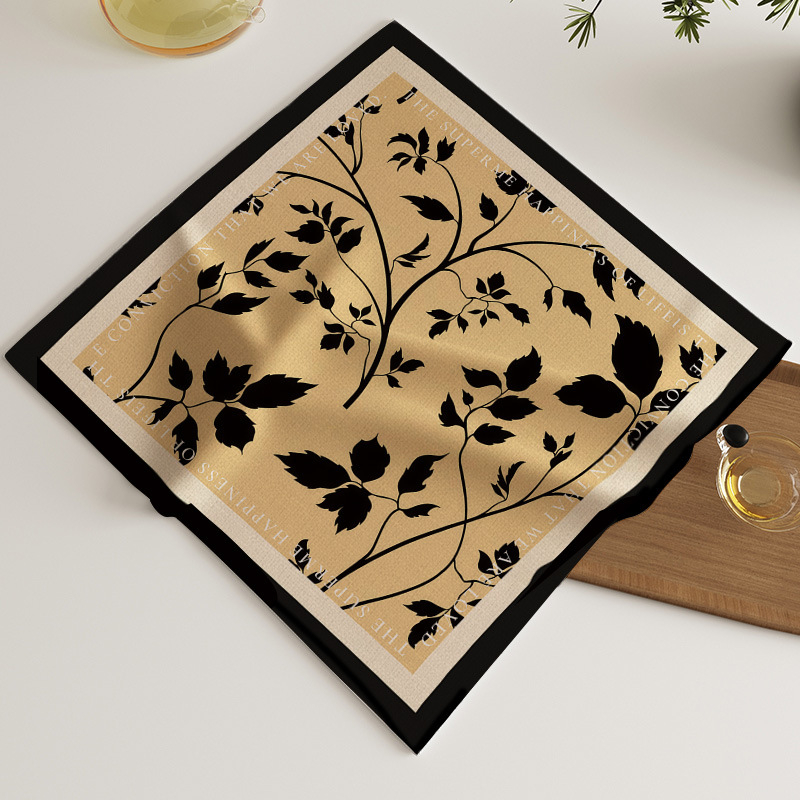 Памучно-ленено покривало за прах за уреди — квадратно покривало за микровълнова печка и покривало за чаена тава, скандинавски стил