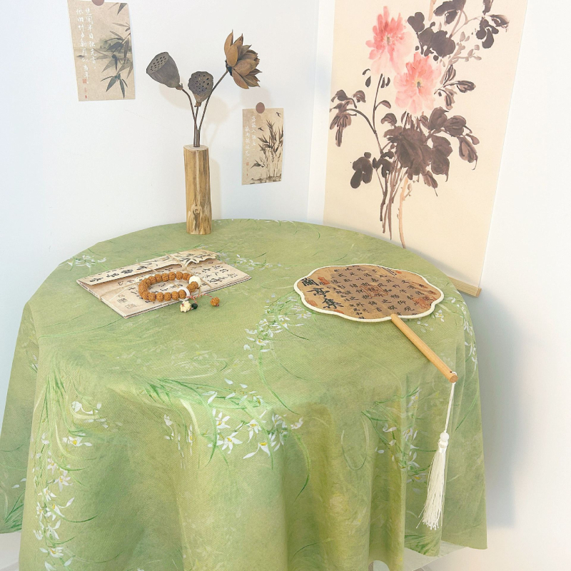Új kínai stílusú asztalterítő ink-stílusú táj mintával, anyag: szövet, termékkód H830521189132j, alkalmas teás asztalokhoz és íróasztalokhoz