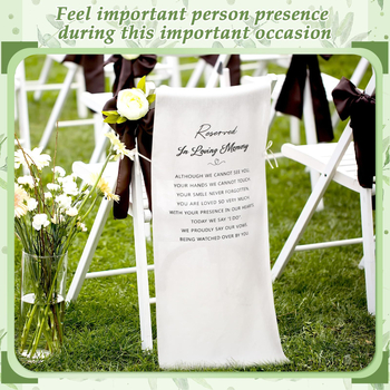 Foglalt esküvői szék jelzője, poliészter rost, ZBY, téglalap alakú, nordic stílus, betű mintázat