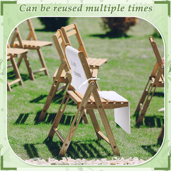 Foglalt esküvői szék jelzője, poliészter rost, ZBY, téglalap alakú, nordic stílus, betű mintázat