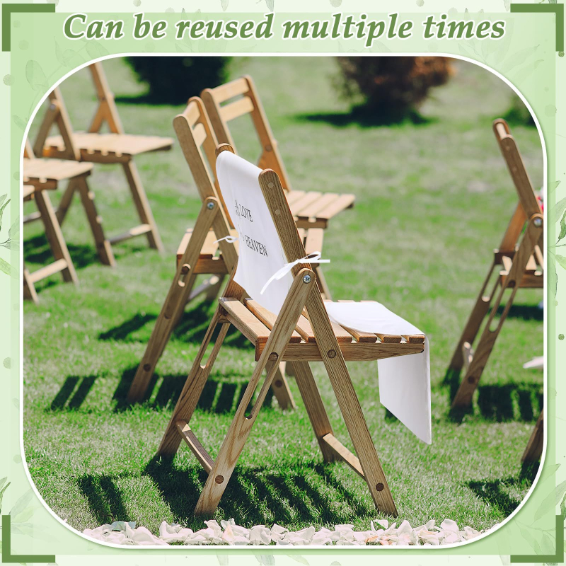 Foglalt esküvői szék jelzője, poliészter rost, ZBY, téglalap alakú, nordic stílus, betű mintázat