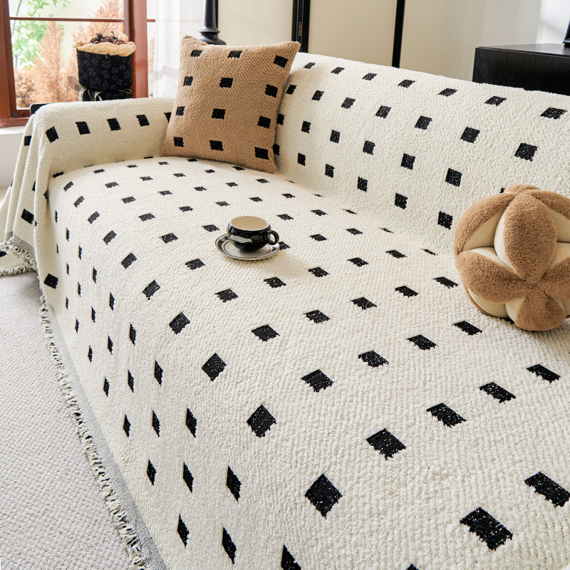 Párnázott kanapéhuzat, doily-típusú, mintázat 113019, INS stílus, univerzális porvédő kanapéhoz