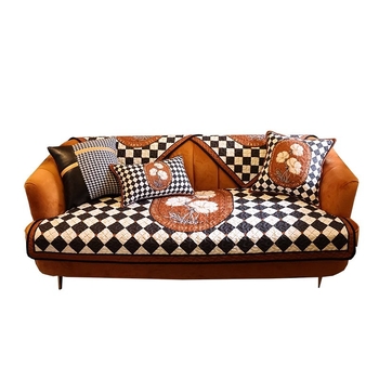 Csúszásmentes négy évszakos kanapé párna, pamutból, geometriai diamantszerű mintával, kombinált kanapéra alkalmas, testreszabható