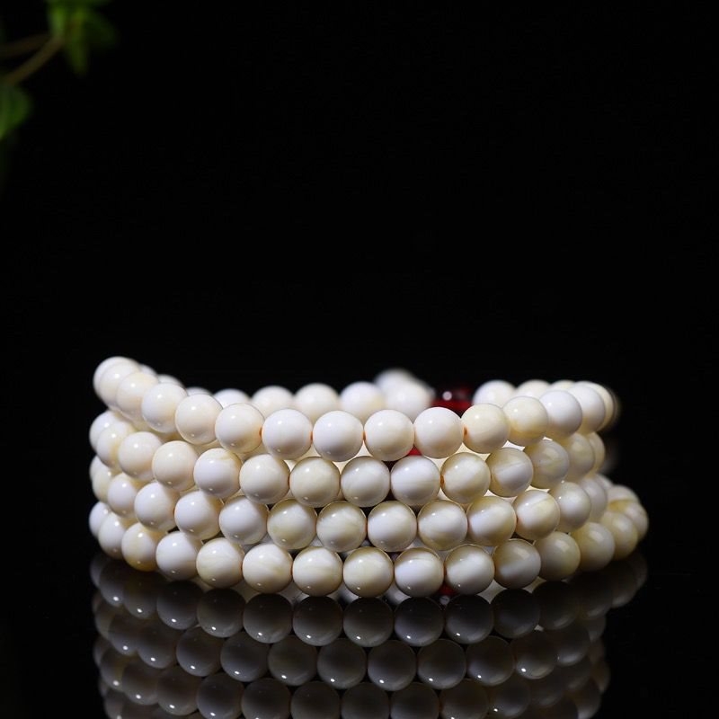 Unisex narukvica s 108 perli, jednostruka, od bone china i pčelinjeg voska, Zhengzhou