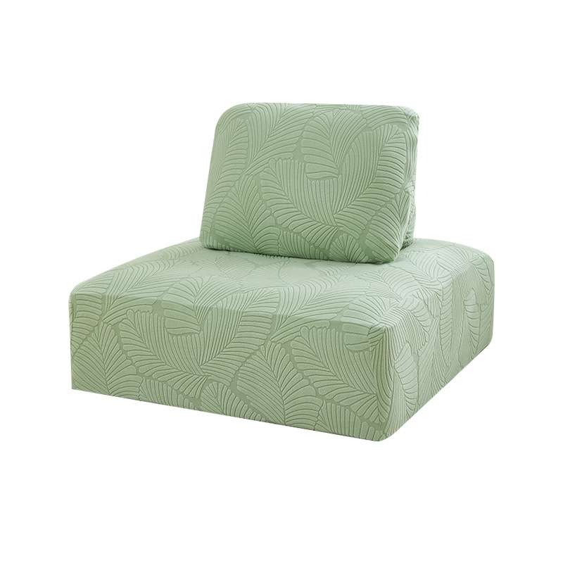 Navlaka za kauč s kvadratnim blok uzorkom i jacquard velurom, Piedmont stil modulārni kauč, potpuno pokrivanje, zaštita od ogrebotina mačaka
