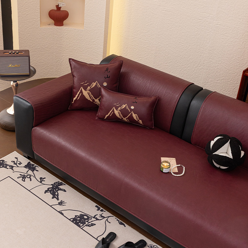 Kožni jastuk za kauč — Jinyi; oblik: doily-tip; stil: Novi kineski stil; namijenjeno za opću uporabu