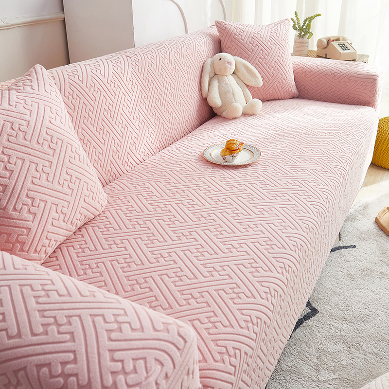 Zaštitna navlaka za trosjednu sofu - minimalistički stil, otporna na ogrebotine mačaka, fleece materijal, jednofarbna boja, obrada i prilagodba: Da