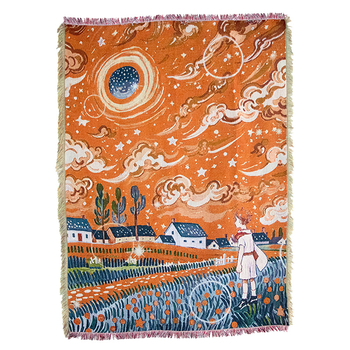 Ταπισερί – Μποεμικό φόντο χριστουγεννιάτικου πάρτι, προσαρμόσιμο κρεμαστό διακοσμητικό τοίχου, ορθογώνιο, μίξη πολυεστέρα-βαμβακιού (81–90% πολυεστέρα, 19%βαμβάκι), σχέδιο καρτούν, υφαντό με μηχανή