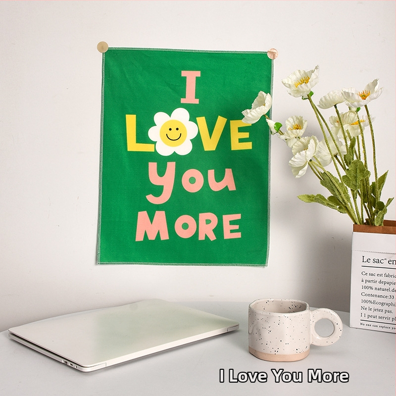 Ταπισερί πολυεστέρα σε κορεατικό στυλ με αρκούδα καρτούν – ορθογώνιο κρεμαστό διακοσμητικό τοίχου για σαλόνι, υπνοδωμάτιο ή μελέτη