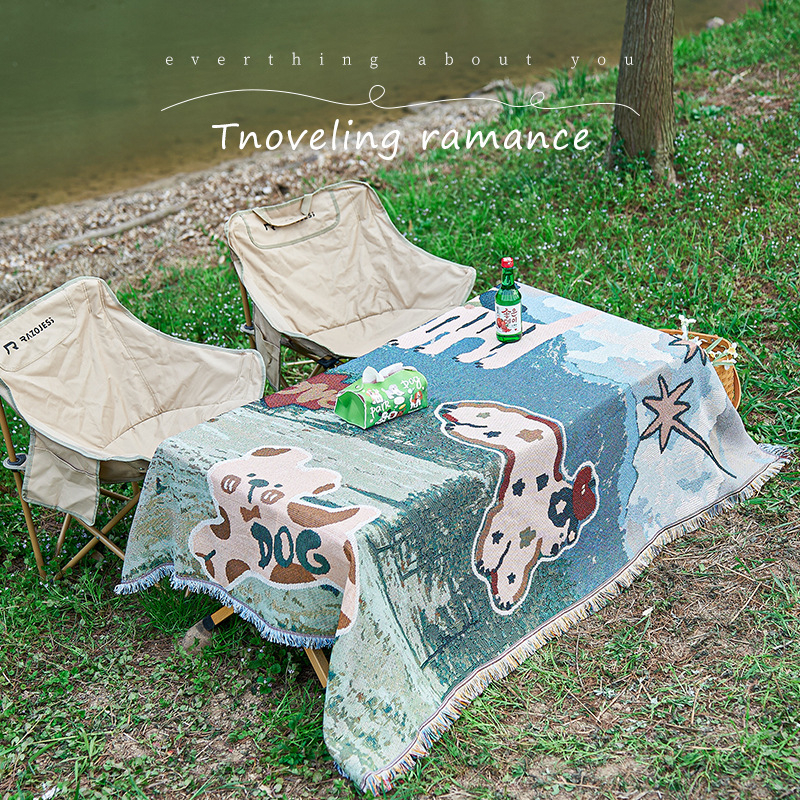 Πολυεστερικό ταπέτο εξωτερικής χρήσης, γεωμετρικό αφαιρετικό μοτίβο, σκανδιναβικό στυλ, ορθογώνιο σχήμα, μηχανικά υφαντό