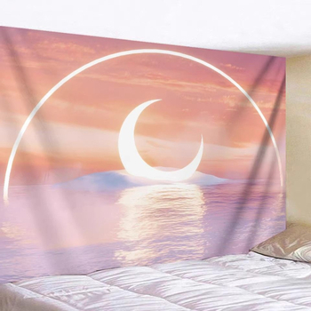 Ταπισερί σε στυλ INS, μοτίβο τοπίου, ορθογώνιο, 100% βαμβάκι, πλύσιμο στο χέρι