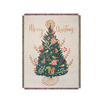 Βορειοευρωπαϊκός τάπεστρία-κουβέρτα με χριστουγεννιάτικο δέντρο για το σαλόνι; Υλικό: χημικές ίνες; Περιεχόμενο βασικού υλικού: 71–80%; Πλύσιμο: στο χέρι