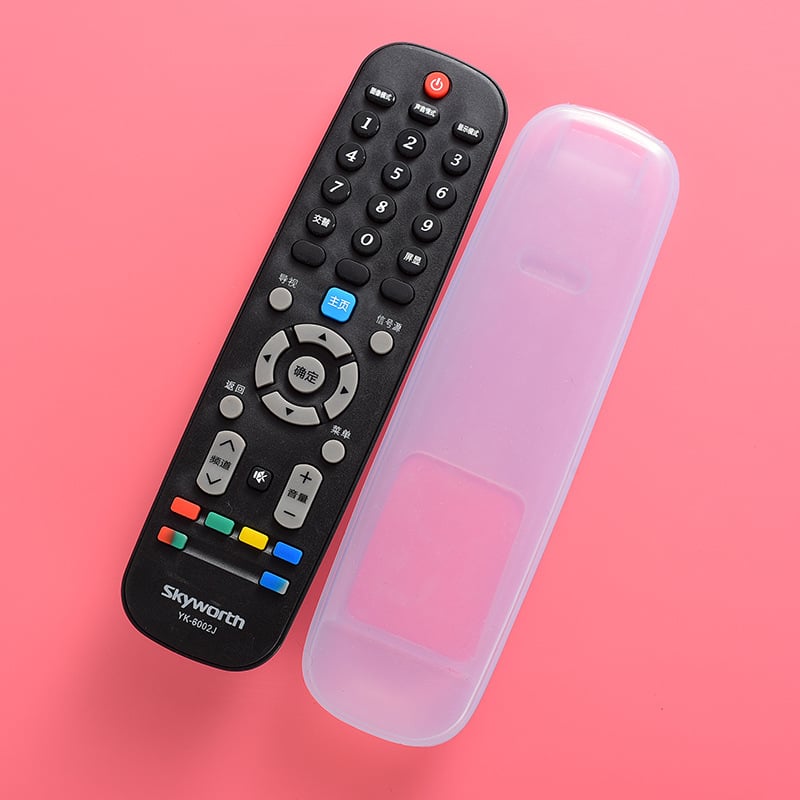 Калъф за дистанционно управление за телекомуникационен сет‑топ бокс, прозрачен силиконов корпус, памучна подплата, прахоустойчив, удароустойчив, прост и модерен стил