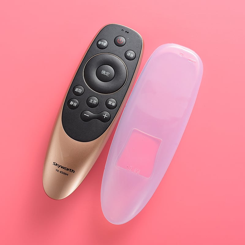 Калъф за дистанционно управление за телекомуникационен сет‑топ бокс, прозрачен силиконов корпус, памучна подплата, прахоустойчив, удароустойчив, прост и модерен стил