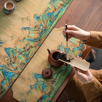 Пътека за маса, дзен стил, водоустойчива чаена подложка; полиестер 95% + 5%; серия Китайски стил; марка Page Hall