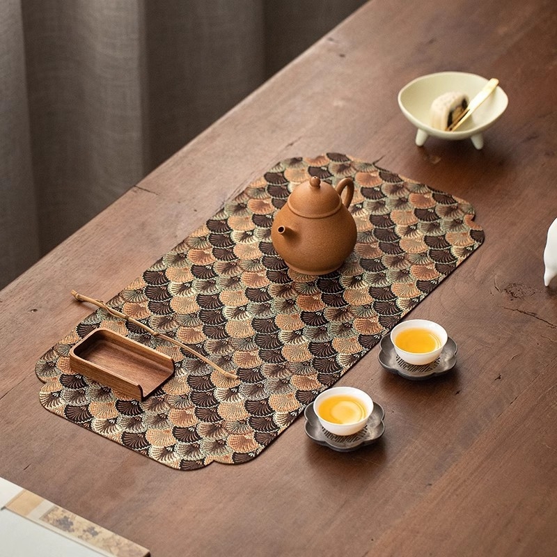 Флаг за чайна маса – нов китайски стил, серия Китайски вятър, смесен материал, ацетатно влакно, персонализирано обработване