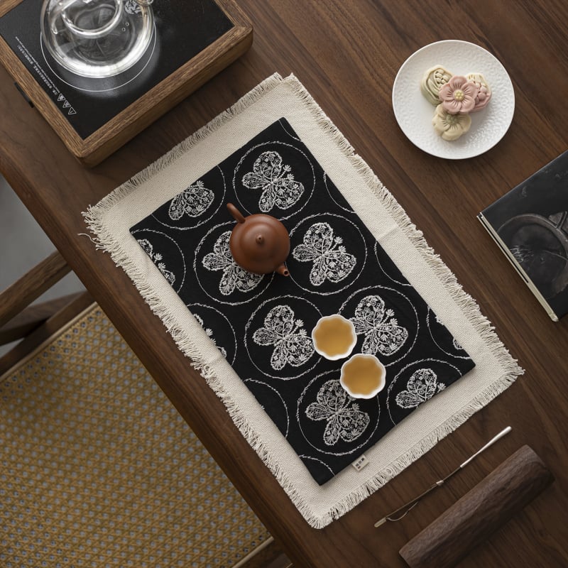 Μάτ για τραπέζι τσαγιού, ύφασμα, στυλ Νέας Κινέζικης, 0,2 kg, πρώτη κατηγορία ποιότητας