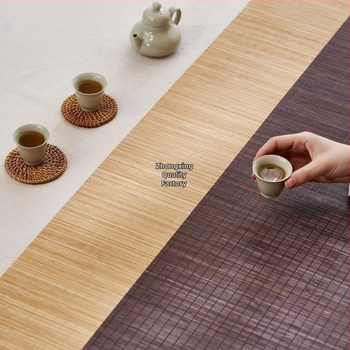 Пътека за маса за чай от бамбук и найлон, Zen стил, едноцветна, модерен минимализъм (Материал: найлон; Основен състав: полиаидни влакна; Стил: модерен)