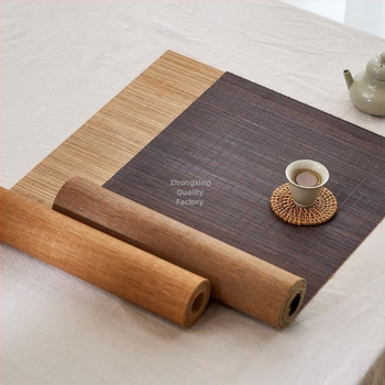 Пътека за маса за чай от бамбук и найлон, Zen стил, едноцветна, модерен минимализъм (Материал: найлон; Основен състав: полиаидни влакна; Стил: модерен)