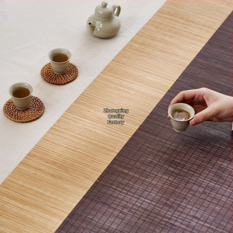 Пътека за маса за чай от бамбук и найлон, Zen стил, едноцветна, модерен минимализъм (Материал: найлон; Основен състав: полиаидни влакна; Стил: модерен)