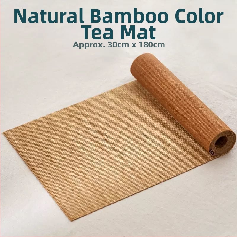 Пътека за маса за чай от бамбук и найлон, Zen стил, едноцветна, модерен минимализъм (Материал: найлон; Основен състав: полиаидни влакна; Стил: модерен)