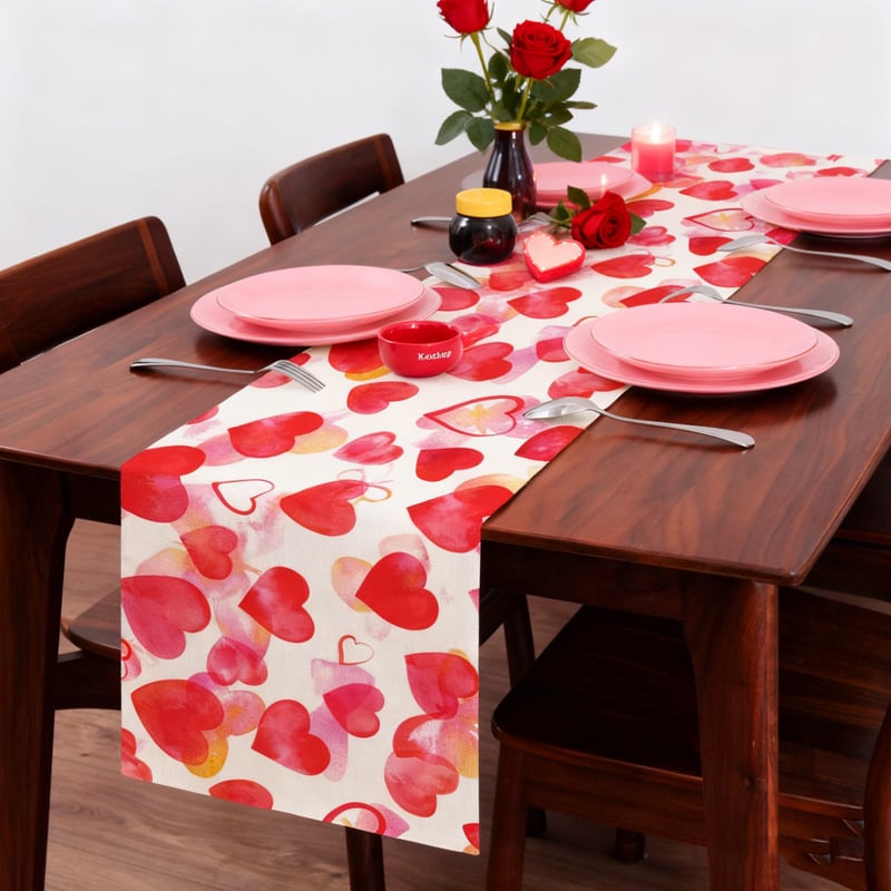 Пътека за маса, 100% полиестер, мрежест модел, коледен стил, персонализируема, за ресторанти